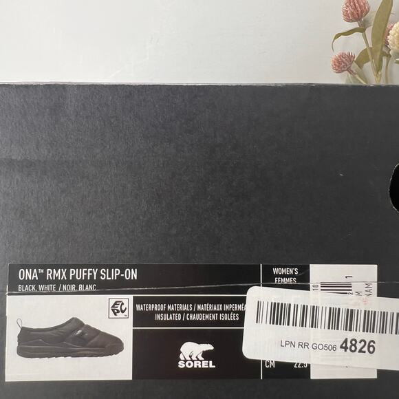 Sorel Ona RMX Puffy Slip-On Shoes Shoes Black NL5053-010 Women's 5.5 - Picture 10 of 10
